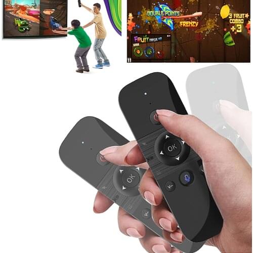 2.4G IR Learning Wireless Voice Smart TV Remote Battery Air Mouse Gyroscope M8 Mini Keyboard