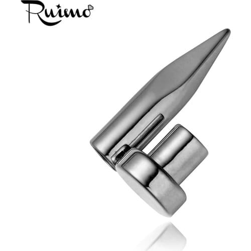 RUIMO 316L Stainless Steel Nail Beads Accessories For DIY Bracelet Jewelry Making 5mm Hole Bracelet Metal Connector Findings