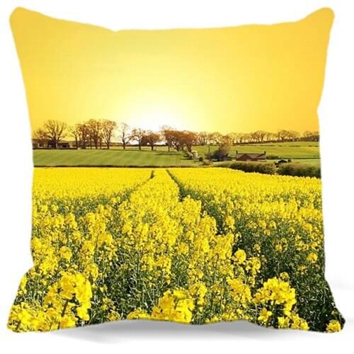 For car chair Coffee Shop Home Decorative Square Pillow Cases of Vintage flower Tulips Cole flowers Farm Printed