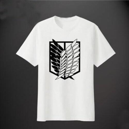Attack on Titan T-shirt Shingeki no Kyojin 2 Cosplay T shirt New Anime Cotton Short Sleeve Tees Men