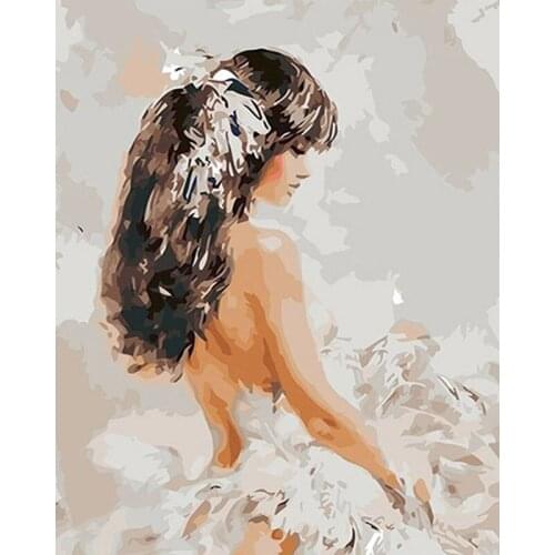 GATYZTORY Figure painting DIY Painting By Numbers Acrylic Paint On Canvas Modern Wall Art Decor Paint By Numbers