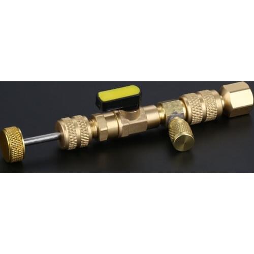 1Pc R410A R22 Dual Size 1/4" And 5/16" SAE Port HVAC Valve Core Removal Installer Tool (No Gas Loss)