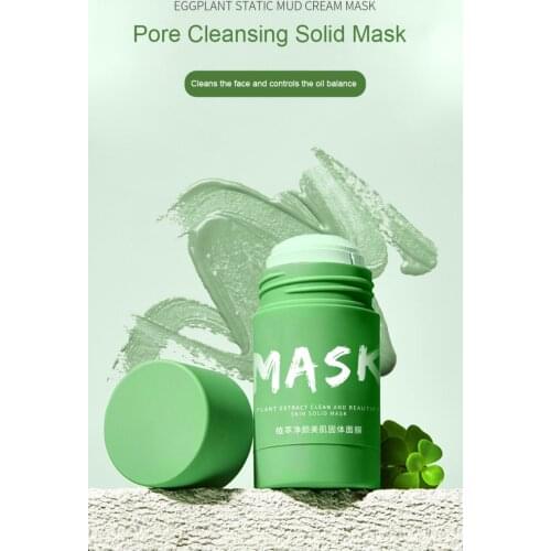 Oil Control Cleansing Green Tea Solid Mask Stick Moisturizing Deep Cleansing Smearing Blackhead Oil-control Acne Face Care TSLM1