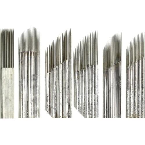 Microblading 25pcs Needles Tattoo Needles Disposable Sterile Permanent Makeup Eyebrow Tattoo Supplies Microblades Tattoo Blades