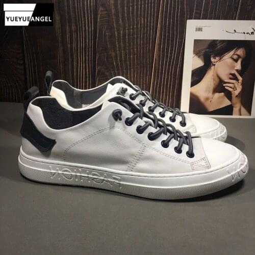 Mens New Breathable Waterproof Non-slip Fashion Vintage Cowhide Lazy Shoes Active Shoes White Genuine Leather Casual Shoes