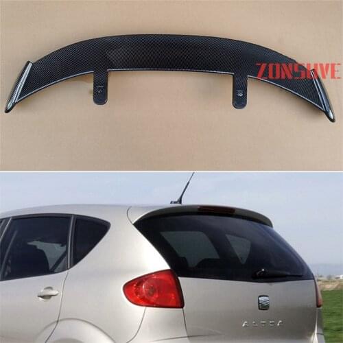 Use For 2009-2011 Seat Altea ABS Plastic Carbon Fiber Look Hatchback SUV Roof Rear Wing Body Kit Accessories