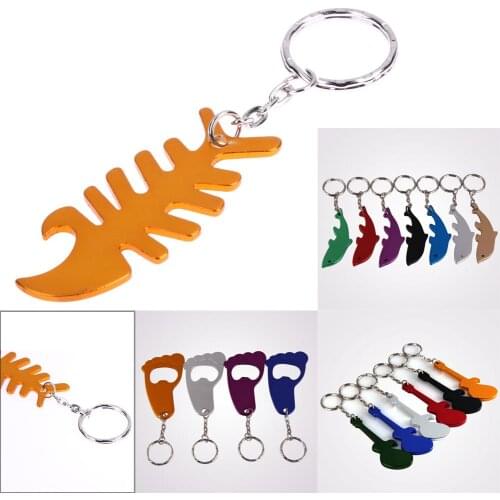 Multiple Animal Shaped Aluminium Alloy Bottle Opener Keychains Beer Bottle Opener Women Men Key Ring Unique Kitchen Tools