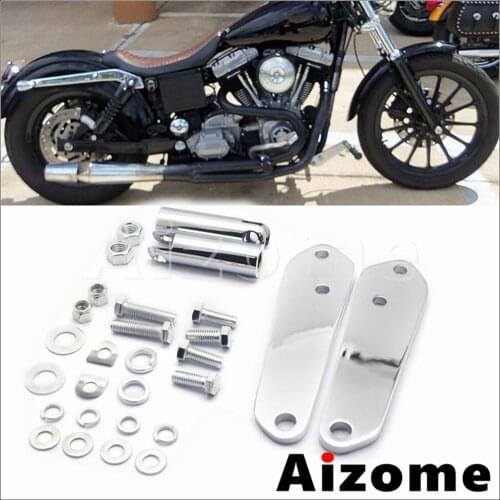 For Harley Dyna FXD Foot Peg Support Mounting Kit for 1991-2017 Low Rider Daytona Street Bob Super Glide Front Footrest Footpeg