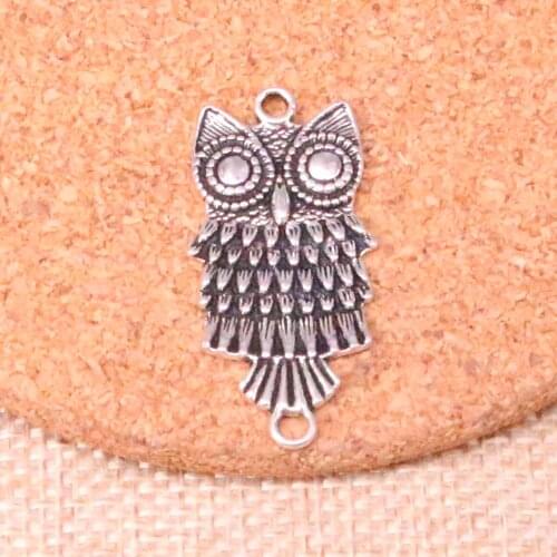 57pcs owl link connector Charms Zinc alloy Pendant For necklace,earring bracelet jewelry DIY handmade 17*13mm