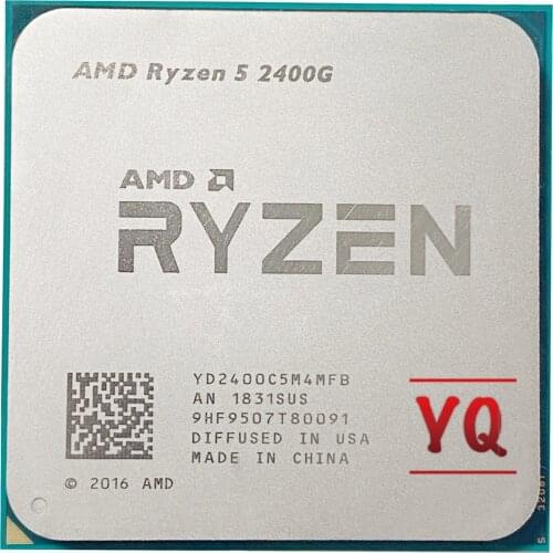 AMD Ryzen 5 2400G R5 2400G 3.6 GHz Quad-Core Quad-Thread 65W CPU Processor YD2400C5M4MFB Socket AM4