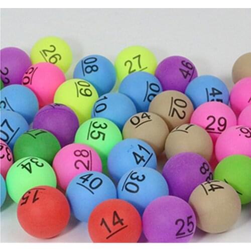 Colorful Entertainment Ping Pong Balls With Number Table Tennis Ball For Lottery Game Advertisement Team Game 50Pcs /pack 2.4g 4