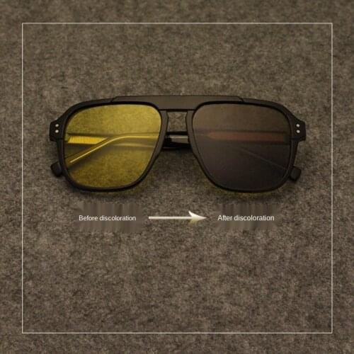 Square polarized color-changing sunglasses for women and men driving high-definition photochromic glasses gafas de sol