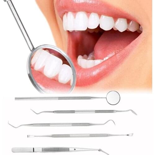 Stainless steel dentist tools dental mirror double cleaning set set dental tool care tooth head probe Y3G2