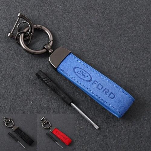 High-grade Car Styling Business Key Chain Rings For Ford Fur Keychain Keyfob Interior Parts Small Gifts From 4S Shop