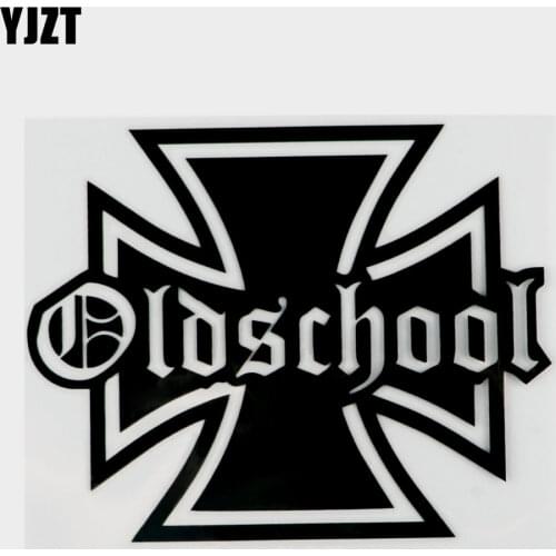 YJZT 13.8CM*11CM Old School Personality Vinyl Decal Truck Window Car Sticker Black Silver C10-01826