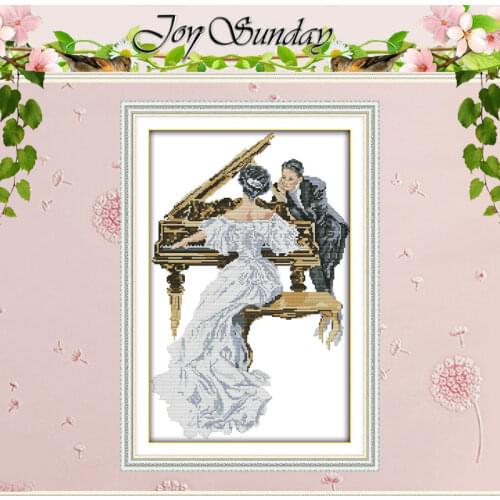 The Woman Play The Piano Counted Cross Stitch DIY 11CT 14CT Cross Stitch Set Chinese Cross-stitch Kits Embroidery Needlework