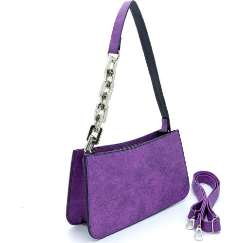 Women Lilac Chain Baguette Bag women ladies hand bag cross straps for holding bags top handle small big size bölünmü