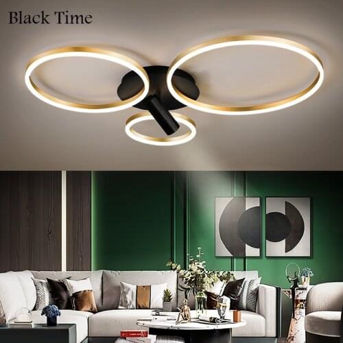 Golden Round Chandelier Home Lights for Living Room Bedroom Cloakroom Kitchen Lamps Creative Decor Chandelier Lighting Fixtures