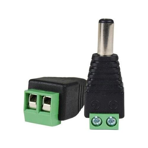High quality 10pcs 5.5x2.1mm DC Power Male Plug Jack Adapter Connector Plug for cctv camera Power Supply