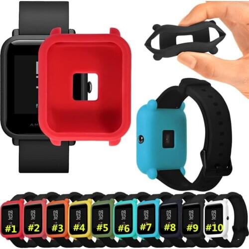 DHL 100pcs Soft TPU Protection Silicone Full Case Cover For Huami Amazfit Bip Youth Watch Silicone Full Case Cover