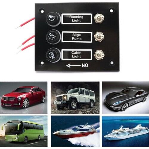 12-24V 3/6 Gang ON-OFF Toggle Switch Panel Dual USB Socket Charger LED Voltmeter Power Outlet for Car Boat Marine RV Truck SUV