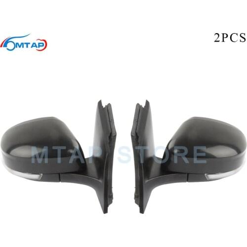 2PCS Outer Rearview Side Mirror Assy Single Lamp Base Color Electirc-Fold For MONDEO MK4 2007 2008 2009 2010 2011 2012 2013 2014