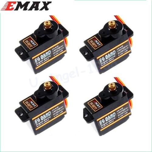 4x EMAX ES08MD Metal GEAR Digital Servo up sg90 ES08A ES08MA MG90S TREX 450 Free shipping