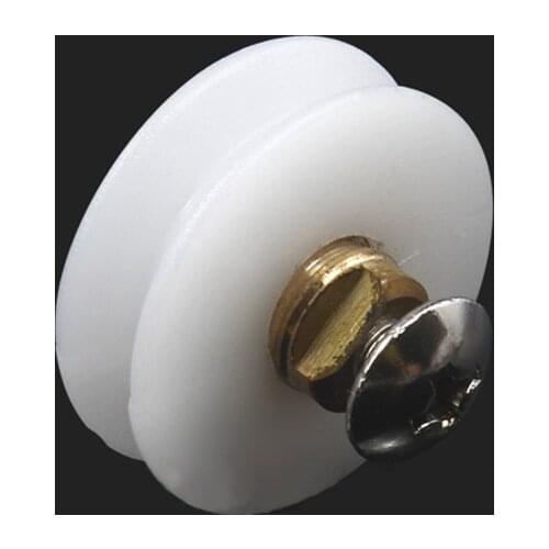 8pcs diameter 23mm Shower door rollers,Nylon roller groove V with M4x10 bolt, ,thickness 7mm