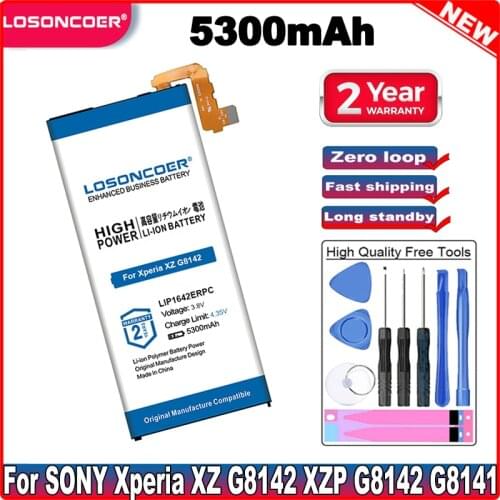 Latest Production Battery 4950mAh LIP1642ERPC Battery For SONY Xperia XZ Premium G8142 XZP G8142 G8141 Smart Phone Batteries