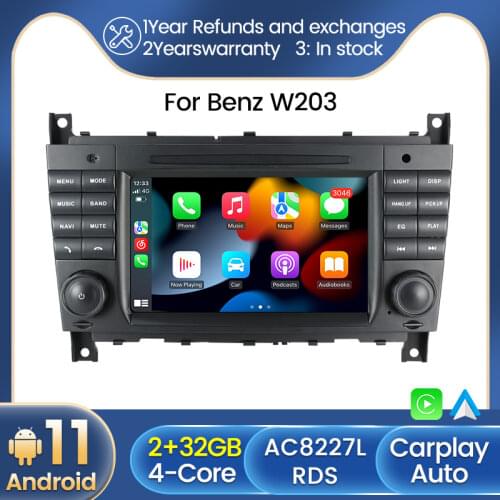 Android 10 DSP Car Multimedia Player For Mercedes Benz C-Class W203 CLC Radio Stereo GPS Navigation Autoradio Wifi OBD2 Headunit