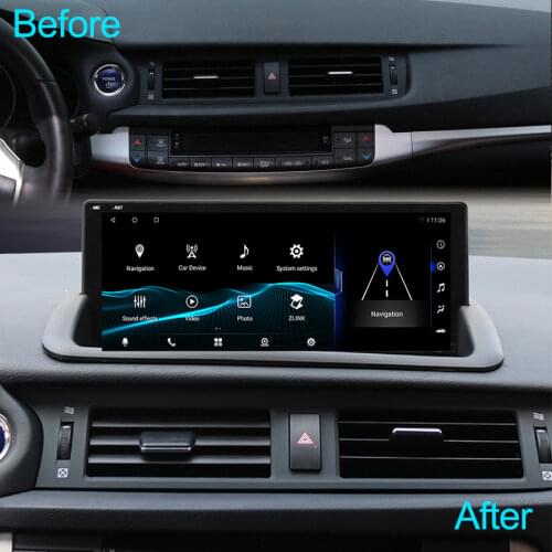For Right Wheel Car Android 9.0 GPS Screen For LEXUS CT Ct200 Ct200h 2011-2019 Stereo Autoradio Navigation With Mouse Controller