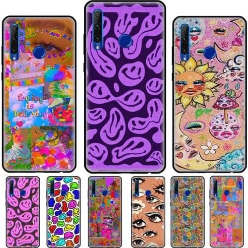 Psychedelic Indie Aesthetic For Huawei Honor 8X 9X 7X 7C 6A 8A 7S 8S 8 9 10 10X Lite 10i 7A 20 6C 4C Pro Case Cover