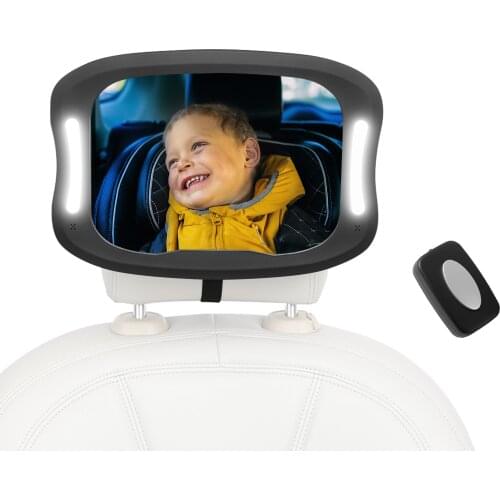 Baby Car Mirror Baby Shatterproof Acrylic Backseat View Baby Mirror 360° Rotatable Rearview Mirror with Remote Control