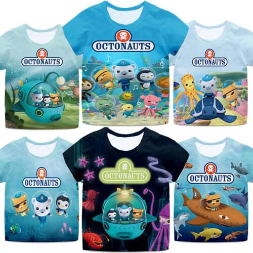 2021 Boys 3D T-shirts The Octonauts Graphic T shirts printed Kids Clothes Summer T shirt Fashion Street Cartoon Tshirt Polyester