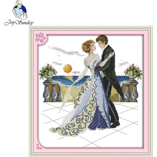Joy Sunday Perfect Partners Count Cross Stitch 11CT 14CT Print Cross Stitch Set Wholesale Cross-stitch Kit Embroidery Needlework