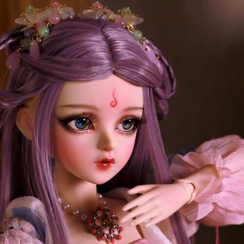 Doll bjd 60cm gifts for girl violet hair full set Doll Change Eyes DIY Doll Best Valentines Day Gift Handmade Beauty Toy