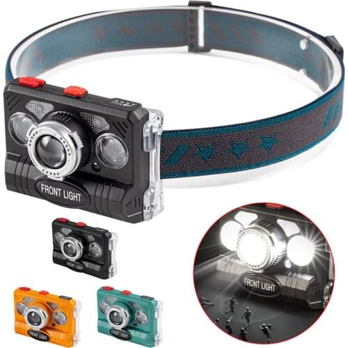 W658 W659 Motion Sensor Powerful Led Headlamp 18650 Led Headlight Rechargeable USB Zoom Head Flashlight Head Torch Light