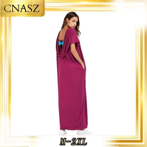 Muslim Dress Islamic Clothing Bow Solid Color Moroccan Kaftan Fashion Simple Short Sleeve Open Back Muslim Dress