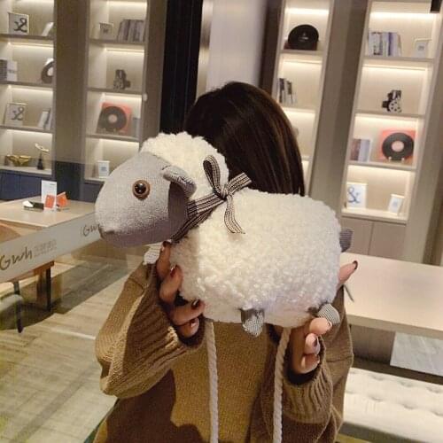 New Ladies Bag Lamb Hair Bag Cute Small Bag Lamb Bag Shoulder Messenger Bag Cute Funny Bag