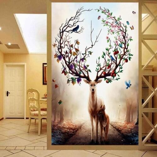 New Cross Stitch Facailu Living Room Landscape Simple Modern Vertical Version Porch Small Elk Large