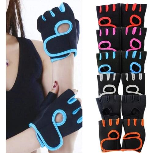 1 Pair Men Women Gym Half Finger Sports Fitness Exercise Training Wrist Gloves Anti-slip Resistance Weightlifting Gloves NEW