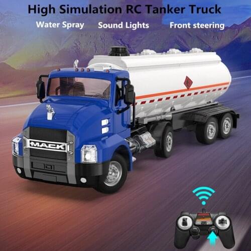 42CM 2.4G Rmote Control RC Fire truck Transport vehicle High Simulation Tanker Truck Excavator Engineering Vehicle Water Spray
