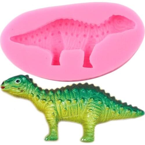 Dinosaur Silicone Molds Baby Birthday Fondant Cake Decorating Tools Cupcake Candy Chocolate Gumpaste Mold Soap Clay Resin Moulds