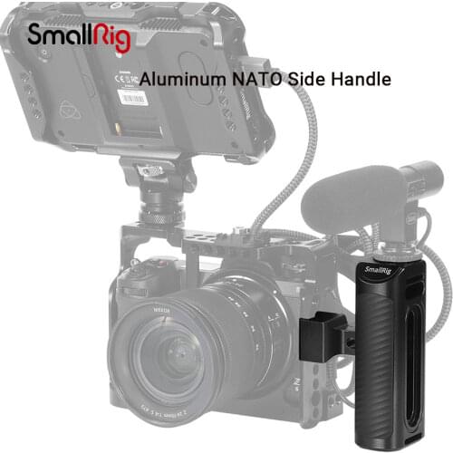 SmallRig Aluminum NATO Side Handle For Universal Camera Cage Featuring Nato Rail On The Side DSLR Camera Handle Handgrip -2427