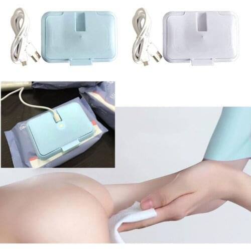 USB Baby Wipes Heater Thermal Warm Wet Towel Dispenser Napkin Heating Box Cover U7EE