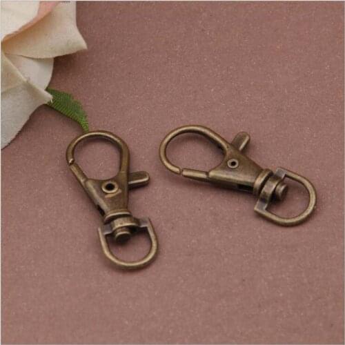 100Pcs Lobster Clasp Metal Connector Jewelry Swivel Clasps Diy Jewelry Making Accessories Keychain Parts Bag Accessories