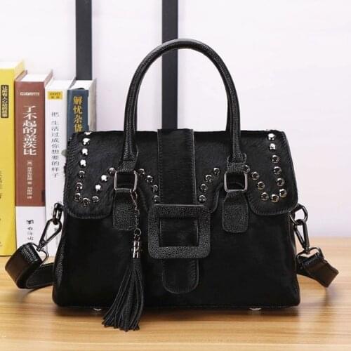 Narual Horse Hair Messenger Bag Women Fashion High Quality Pu Leather Wide Belt Handbag Female Fringes Horse Fur Shoulder Bag