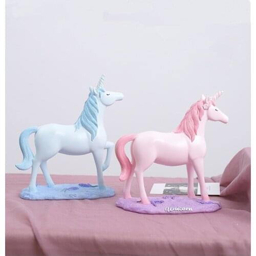 1PC Modern Minimalist Resin Unicorn Horse Decorative Ornaments Nordic Animal Living Room Furnishings Home Decoration JL 202