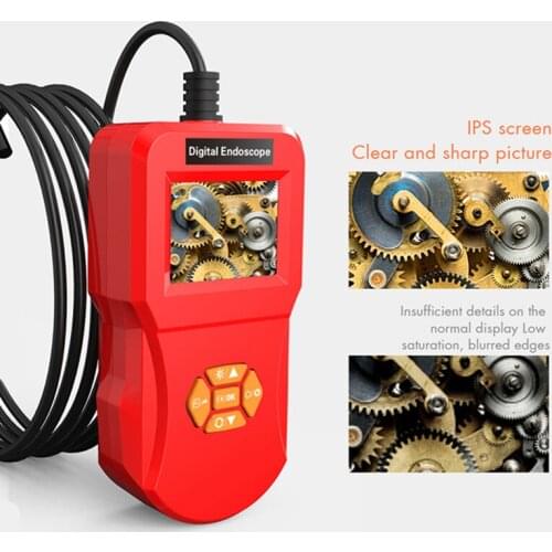 2.4 Inch HD LCD Screen Industrial Endoscope Camera Borescope 8LED Digital Inspection Camera Endoscope for Cars Endoscopio