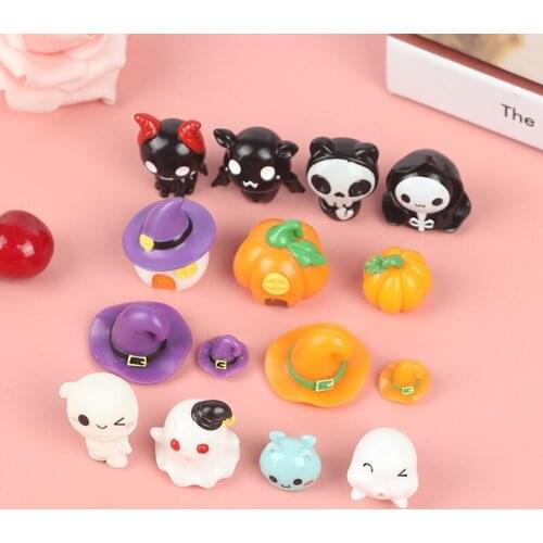 3Pcs Mini Halloween Decor Miniature Fairy Miniatures Figurines Resin Home Decor